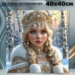 Картина интерьерная на стену " Русская красавица" 40х40см